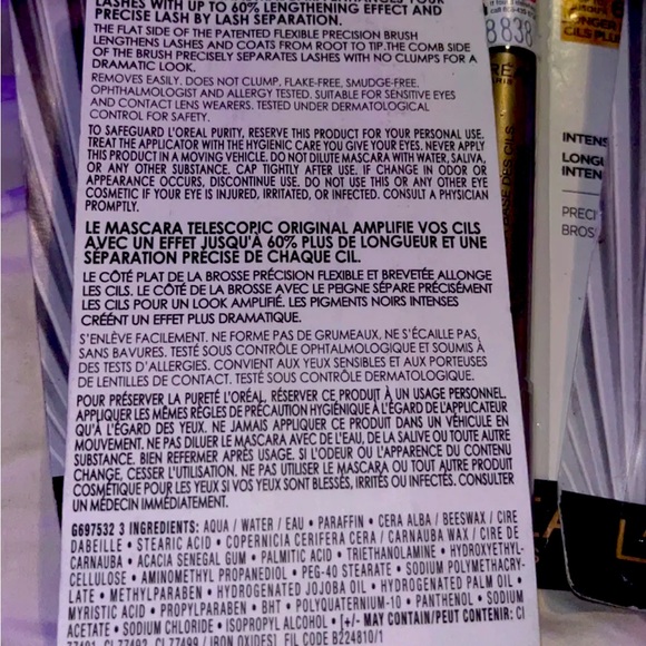2 New L’OREAL PARIS Telescopic Intense Length Mascara - Picture 5 of 7